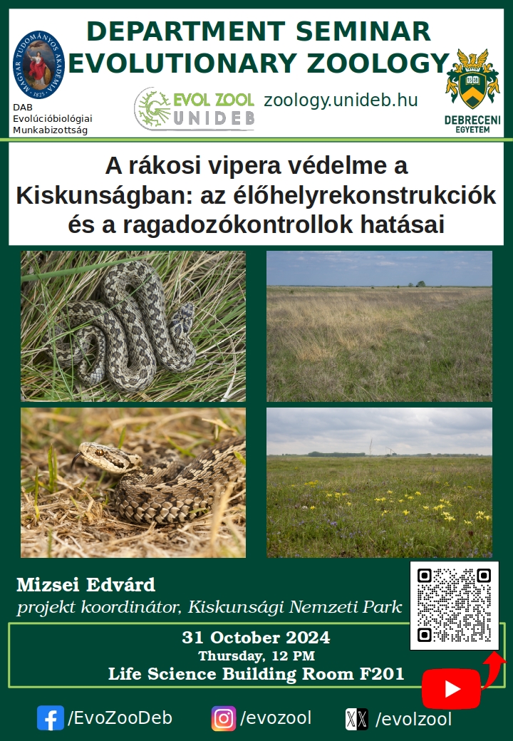 A rákosi vipera védelme a Kiskunságban: az élőhelyrekonstrukciók és a ragadozókontrollok hatásai